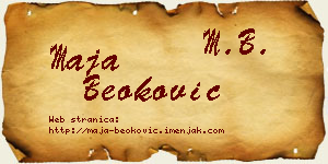 Maja Beoković vizit kartica